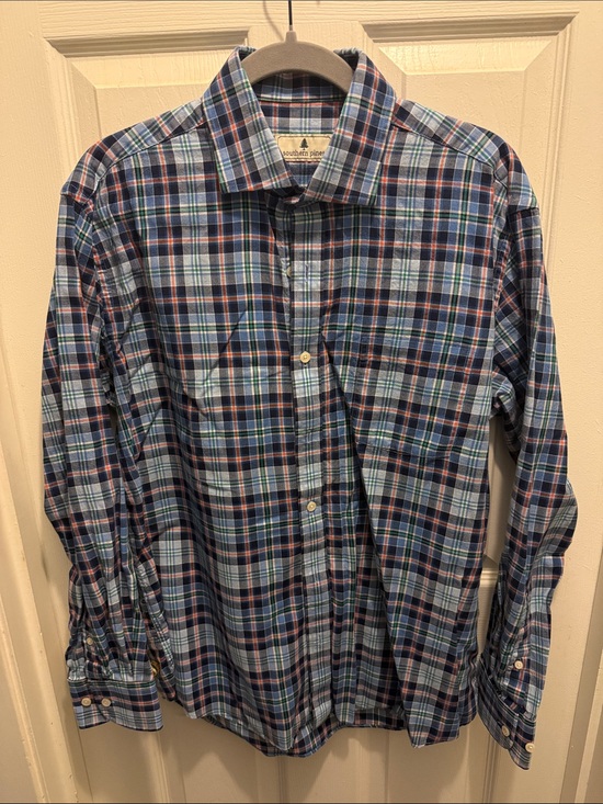 Other - Men's Southern Pines Blue Plaid Button-Up Shirt